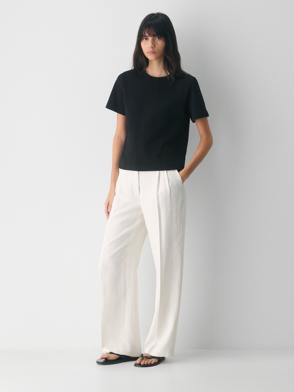 Aritzia linen effortless pant